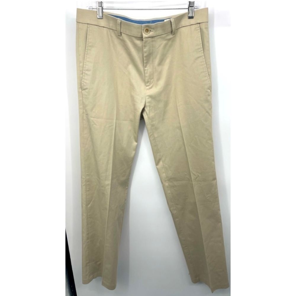 Haggar Premium No Iron Khaki Pants Straight‎ Fit Beige Casual Trousers 32x34